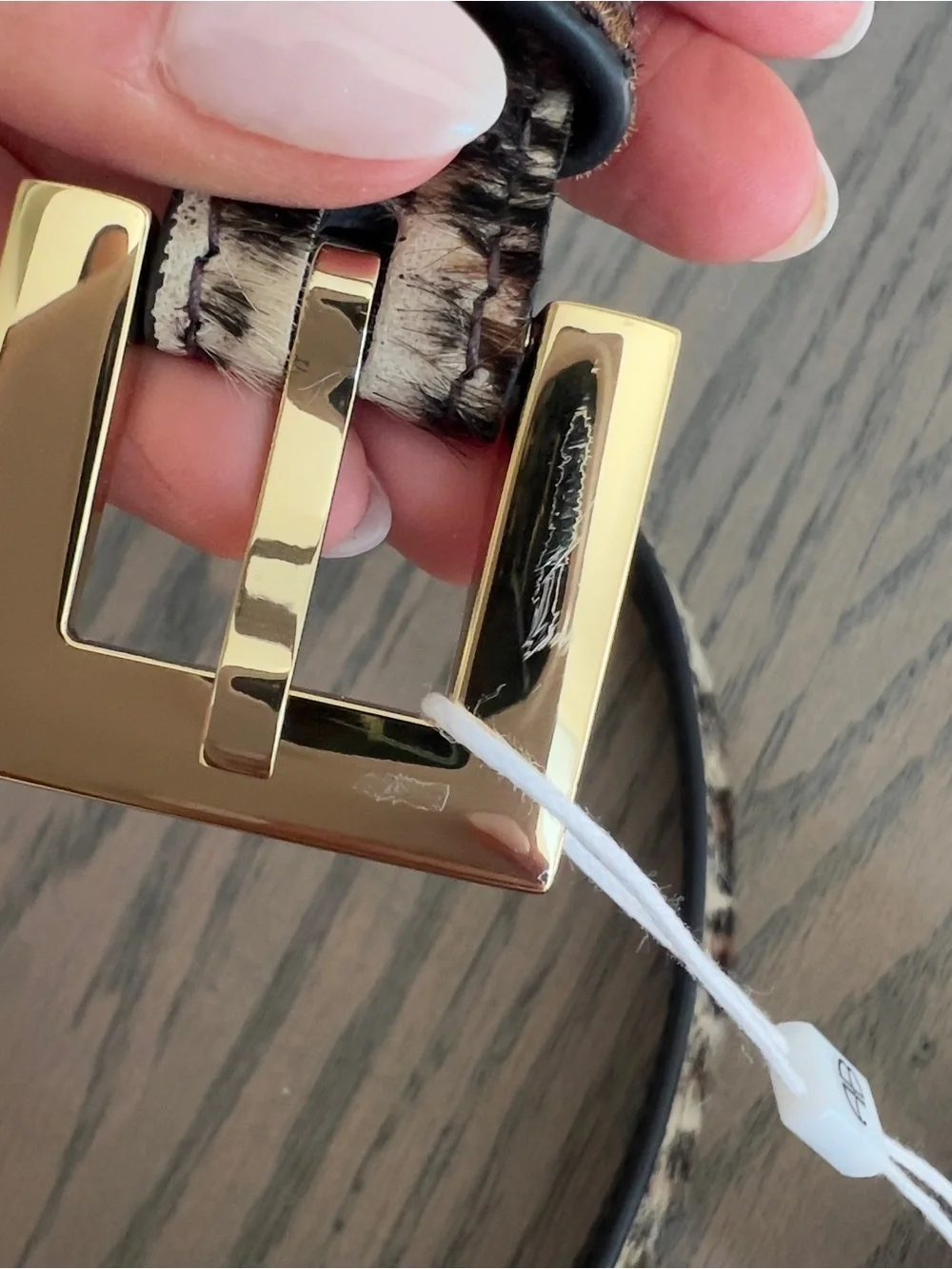 Anine Bing Nicola Belt in Leopard New w/ Flaws